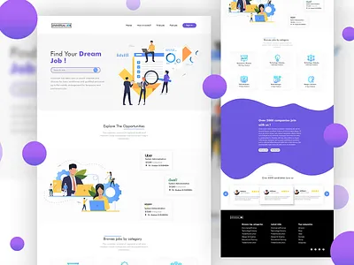 Job Finder Landing Page Design design graphic designer landing page landing page design professional website professional website design web design web design webdesign website design
