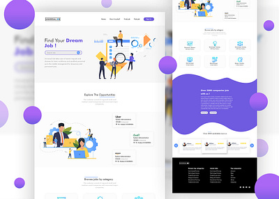 Job Finder Landing Page Design design graphic designer landing page landing page design professional website professional website design web design web design webdesign website design