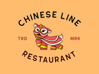 Chinese Line - Badge Logo Concept badge badge logo branding chinese graphic design illustration logo tiger