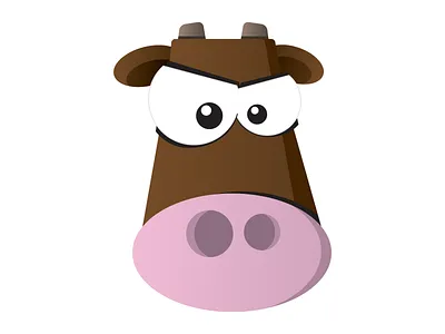 Mad Cow character design illustration vector