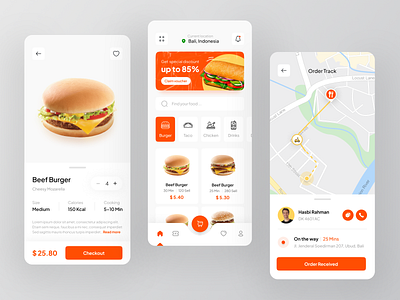 Antar - Food Delivery App by Azie Melasari for Odama on Dribbble