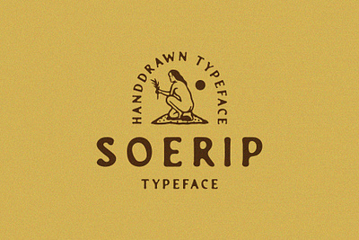 Soerip display font handdrawn illustration typeface vintage