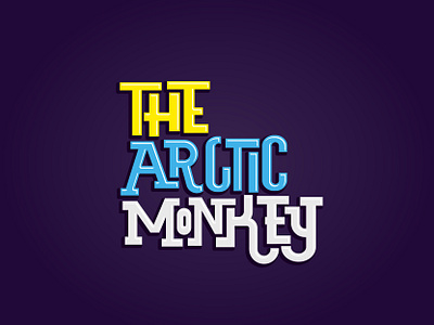 The Arctic Monkey - Lettering arcticmonkeys art design illustration interlock letter lettering monkey parody rock tipo tuani typography vector