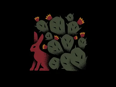 Safety cactus design illustration illustration art pricklypear rabbit safety texas texture