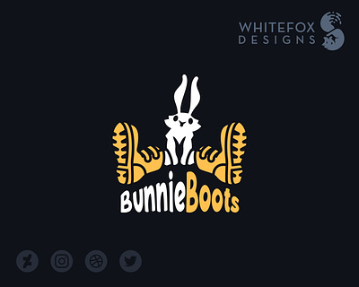 Bunnie Boots boots branding bunny cute design logo vector