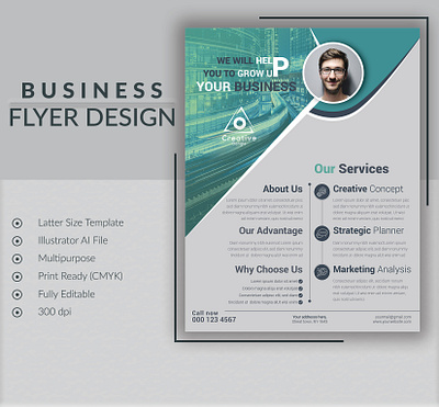 FLyer 300dpi black branding business businessflyer clean cmyk creative creative flyer design flyer flyer template flyerdesign illustration logo multipurpose printready psd simple vector