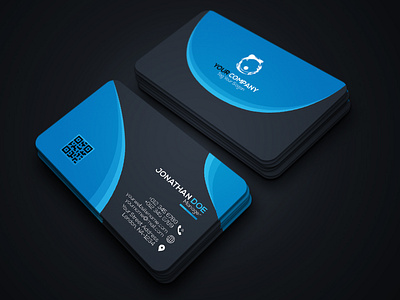 Corporate Business card 300dpi best concept black blue brand design branding business card template business cards businesscard clean cmyk corporate business card creative design personal personal brand personal branding psd simple visiting card