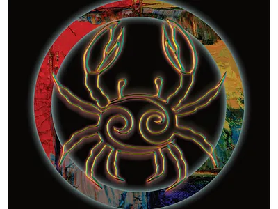 cancer zodiac sign cancer design art dribbble illustration logo shot vector zodiac sign