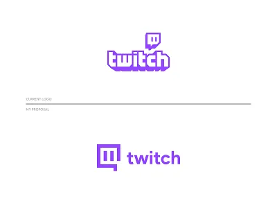Twitch Logo Redesign gaming logo logo design logo rebrand logo redesign logo update rebrand rebranding streaming app twitch