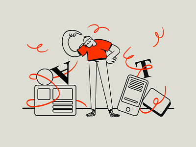 Getting Your Visual Style - Editorial Illustration 2d blog cover character design editorial illustration illustration outline ui web