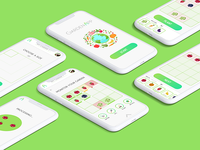 Home Garden Organizer Mobile App - UX/UI Design adobe illustrator adobe photoshop adobe xd app clean design clean ui design garden gardening home mobile mobile app organizer plants plants app ui