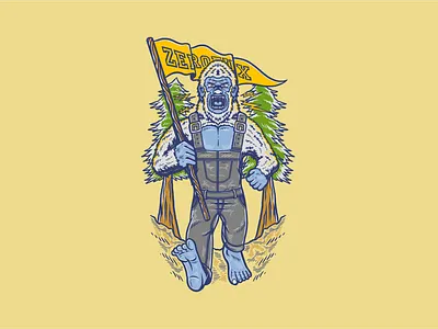 Yeti Explorer adobe photoshop apparel artwork clothing clothing brand creature drawing event illustration merchandise mythology tattoo tshirt design vector vimcreative yeti