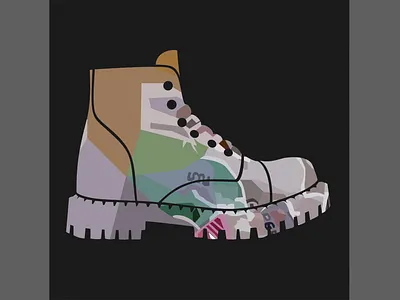Boot boot design garbage illustration illustrator logo sticker vector