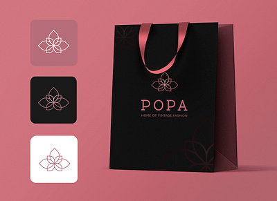 Shopping Bag Mock up-Black for POPA branding branding design design mockup shopping bag mockup
