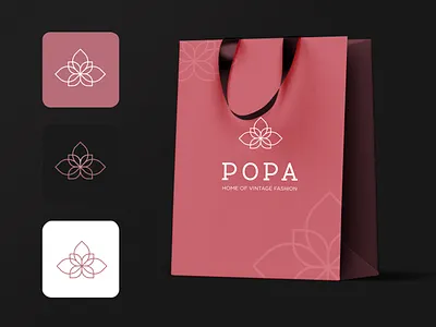 Shopping Bag Mock up-Pink for POPA branding branding design design mockup shopping bag mockup