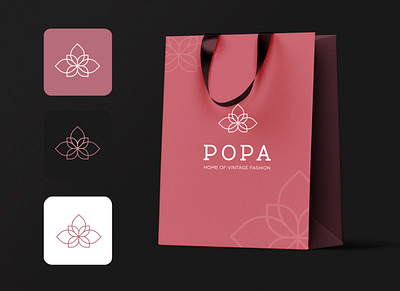 Shopping Bag Mock up-Pink for POPA branding branding design design mockup shopping bag mockup