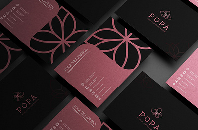 POPA BUSINESS CARD MOCK UP branding branding design business card business card design business card mockup design logo mockup