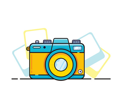 Smile Please !! camera color design digital drawing illustraion illustration illustrator sketch ui vector