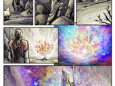 "The Meeting" color comic diego ridao digital editorial illustration ridao