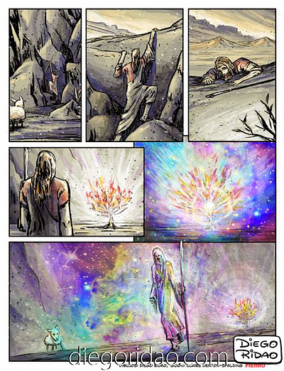 "The Meeting" color comic diego ridao digital editorial illustration ridao