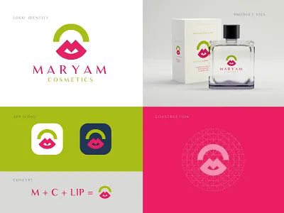 Maryam Cosmetics Logo Branding - Cosmetics Logo Cocept apps brand identity branding consumer cosmetics cosmetics logo design flat icons logo logo branding logo design logo designer logo trends 2020 logotype minimal modern modern logo modern logo design vector