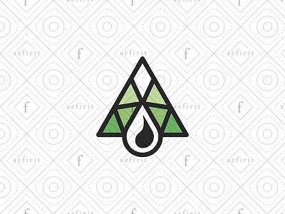 Oil Industry Logo aaa branding drop eco ecological ecology for sale geometry industry line logo mountain natural resources nature oil petroleum simple structure summit