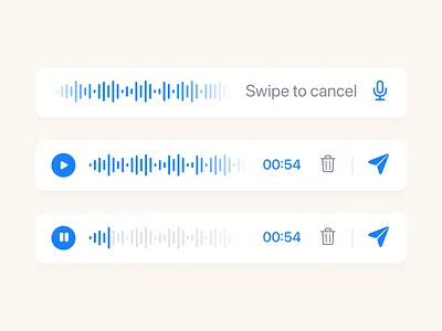 Voice Component clean components mobile app design ui design voice
