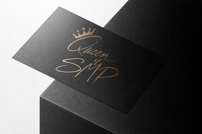 Queen of SMP 3d branding design logo typography vector