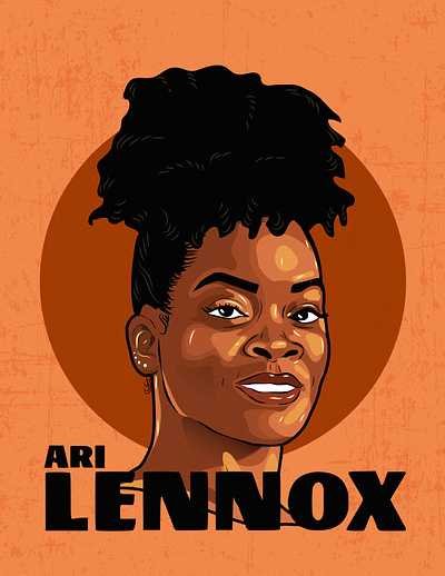 Ari Lennox Portrait illustration vector