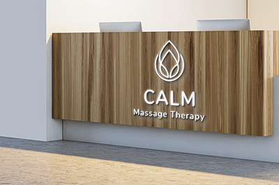 CALM Massage Therapy branding design illustration logo typography