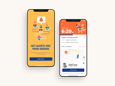 Tracking order screen UI design adobe xd app screens delivery app figma food app food delivery app grocery app location app map ui mobile mobile app mobile app ui design sketchapp ui ui design ui kit ui ux design 应用 应用界面 设计