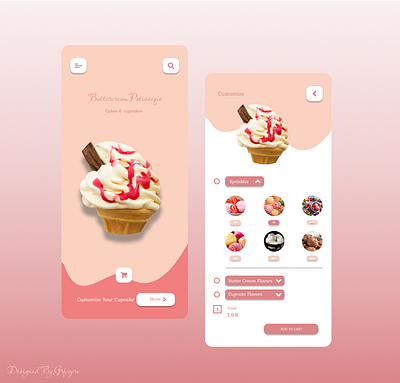 Cake Ordering App app branding design graphic design illustration ui ux