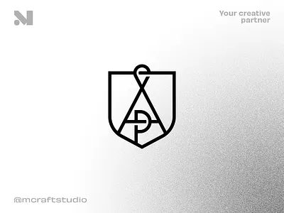 A+P shield monogram knot luxury mark shield
