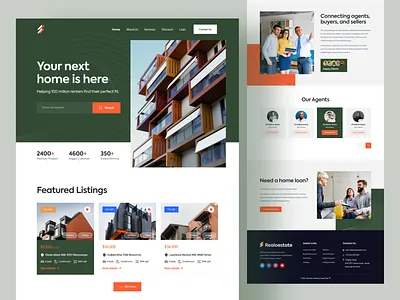 Real Estate Website Design building buy construction desgin graphic design home landingpage psd template ralestate rent sell typography ui ui design ux design