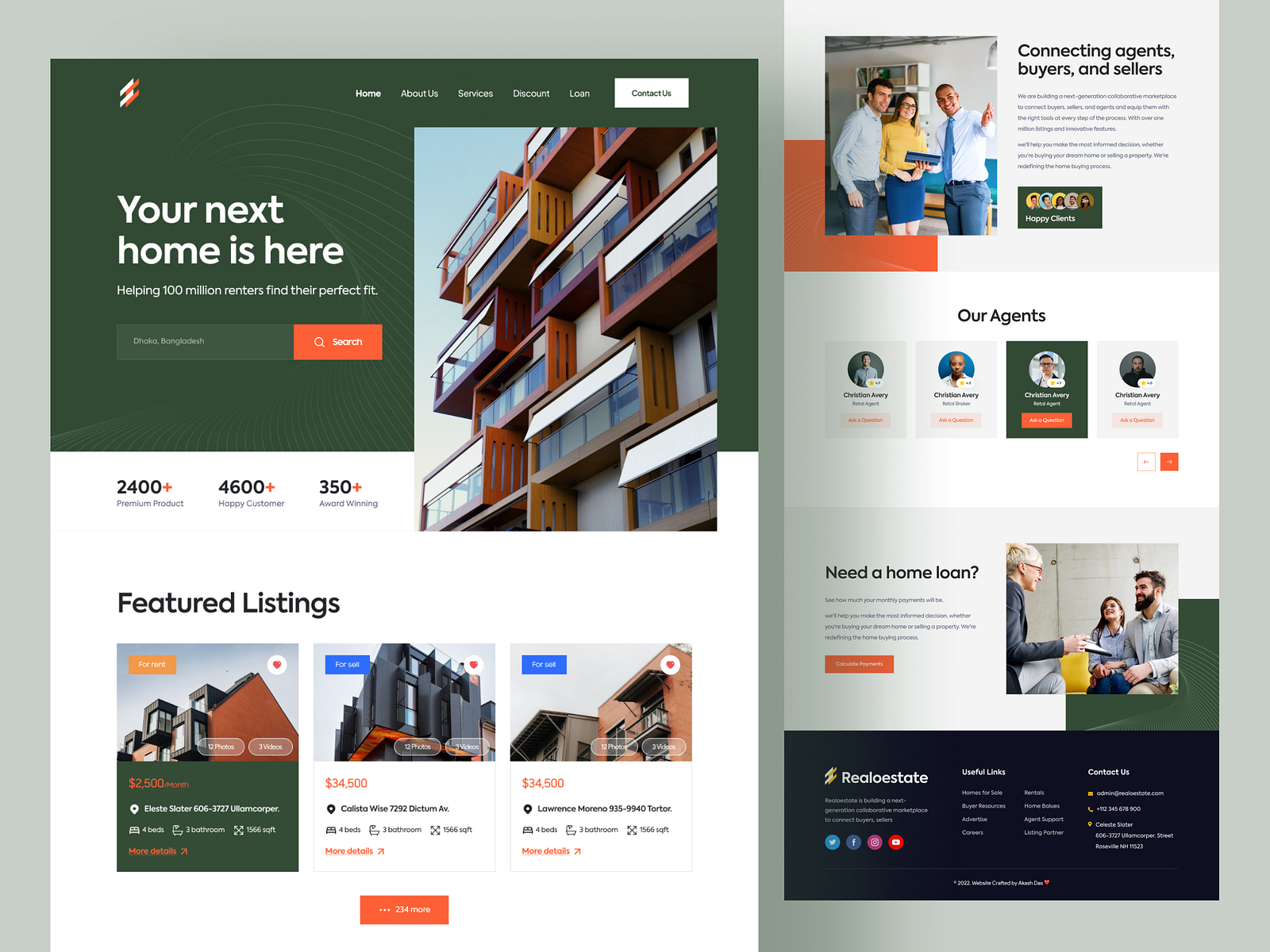 Real Estate Website Design By Akash Das On Dribbble