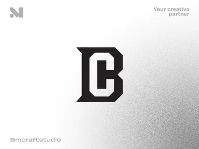 B+C bold monogram bold football mark nfl sport