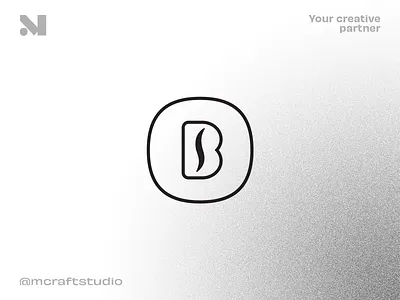 B coffee monogram coffee coffee shop house mark roasters