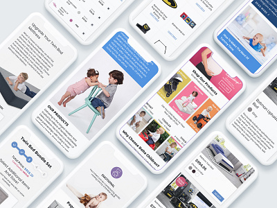 Children's Furniture Website Redesign branding design ecommerce mobile typography ui ux visual design web design