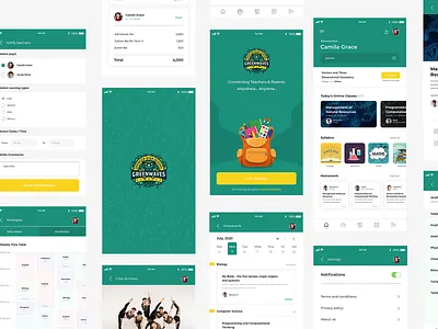 School Learning App app clean e learning education learn online class parent school simple syllabus university