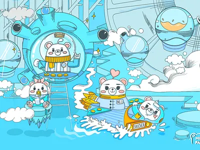 场景插画（冬） design illustration