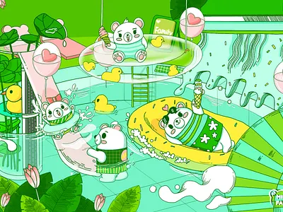 场景插画（夏） design illustration