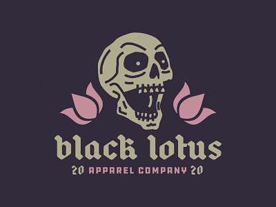 Black Lotus alberta black brand branding design edmonton evil identity logo lotus skull