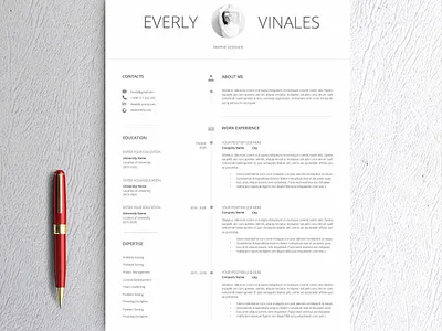 Resume Template / CV clean resume creative resume curriculum vitae cv template download free minimal resume modern modern resume professional resume resume cv resume template template