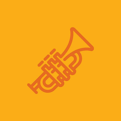 Day 4 - Trumpet - 100 Icons Daily 100days design icon illustration leeayr logo minimal music trumpet vector