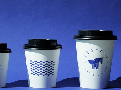 Coffee & tea packaging for Lidyali atelier brand branding coffee coffee cup color design identity illustration logotype minimalism packaging packaging design simplicity typography visual