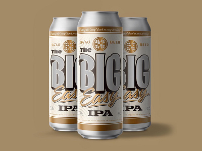 The BIG Easy beer beer can big brewery craft beer design label lettering packaging retro type typography vintage wordmark