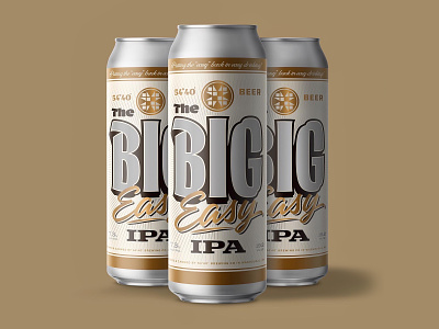 The BIG Easy beer beer can big brewery craft beer design label lettering packaging retro type typography vintage wordmark