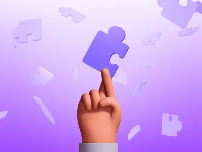 3D illustration with the plugin in hand 3d blender c4d design figma hand illustration plugin