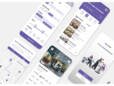 Coworking Space Booking booking challenge coworking space design designwich designwich school ui ui design ux uxdesign xd