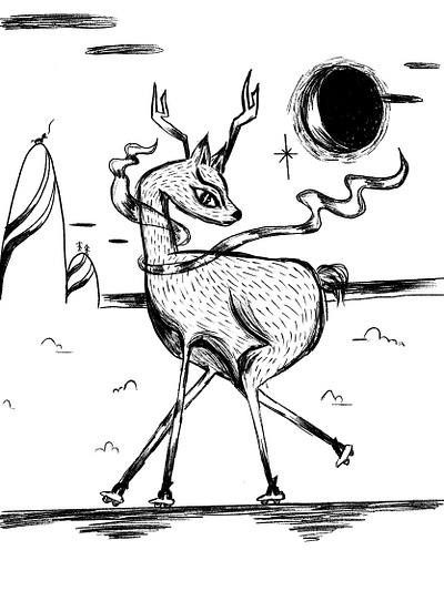 deer illustration art design illustration illustrator